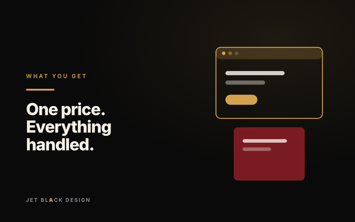 Illustration: a website in a browser frame with a gold call to action