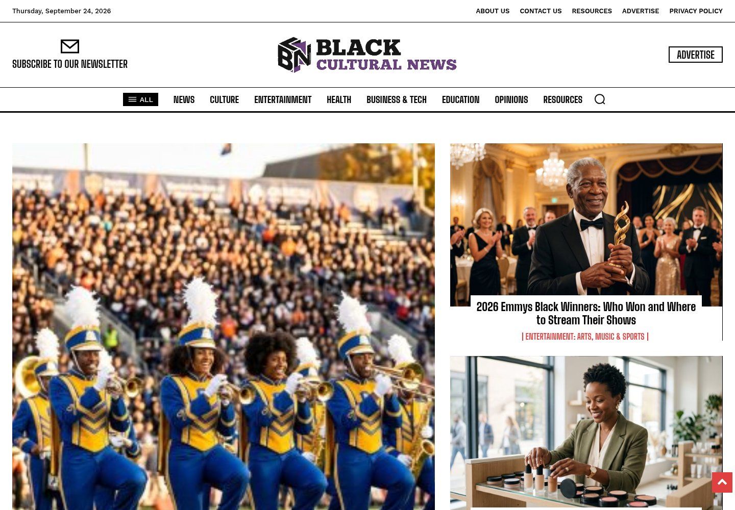 Black Cultural News website