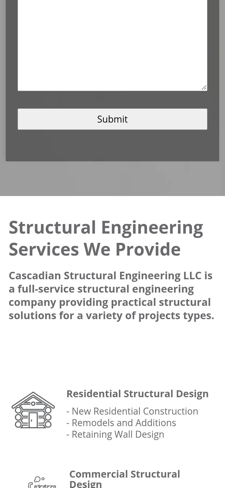 Cascadian Structural Engineering on mobile