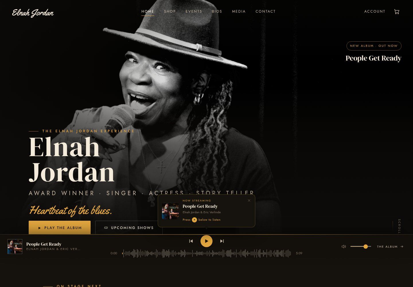 The Elnah Jordan Experience website