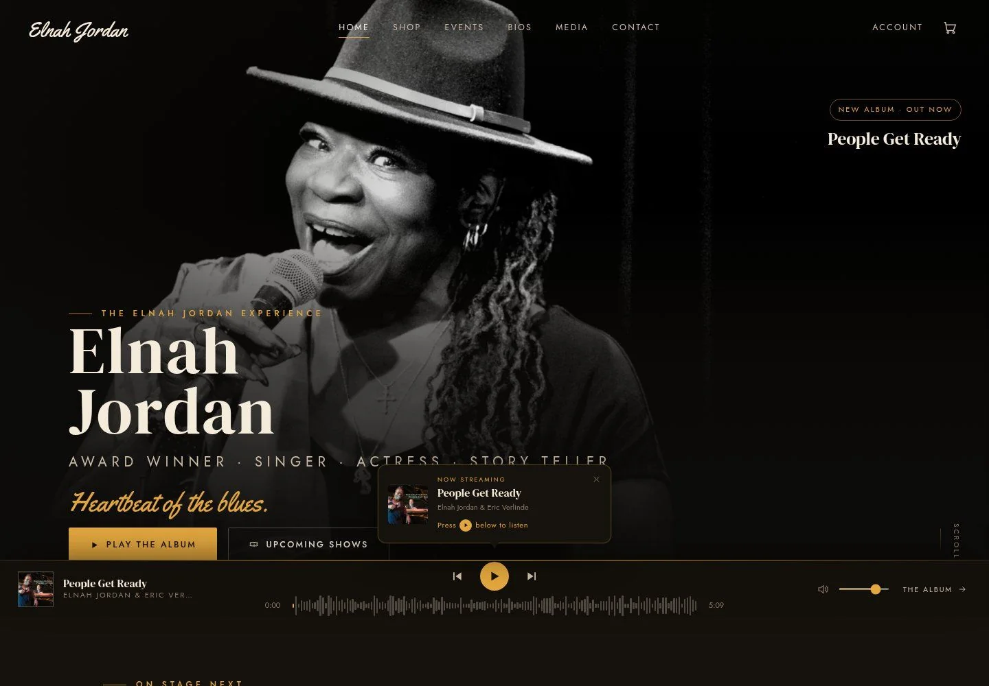 The Elnah Jordan Experience website