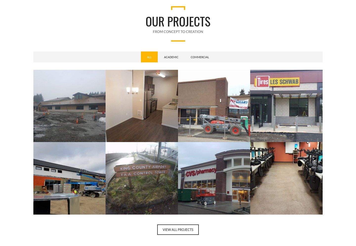 Projects section of the Epic Building Detailers site