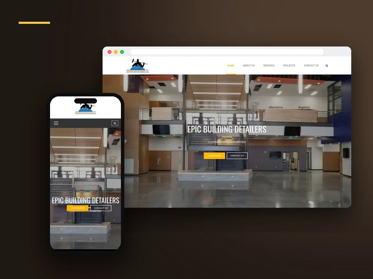 Epic Building Detailers website by Jet Black Design