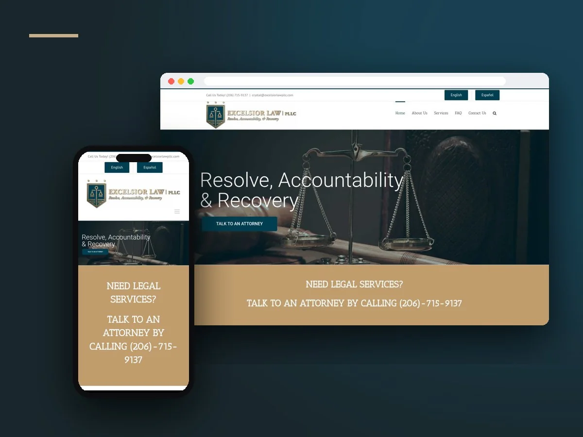 Excelsior Law PLLC website by Jet Black Design