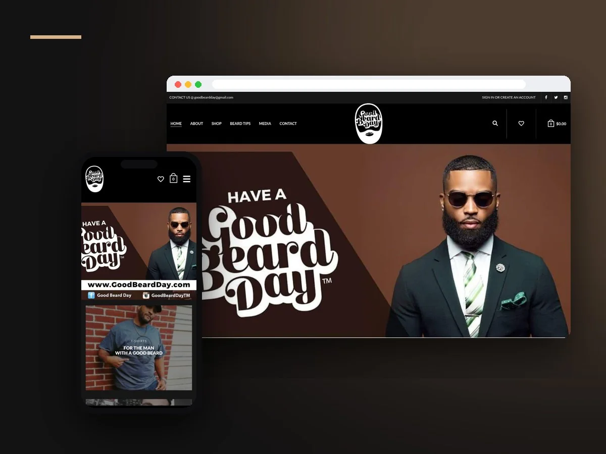 Good Beard Day website by Jet Black Design