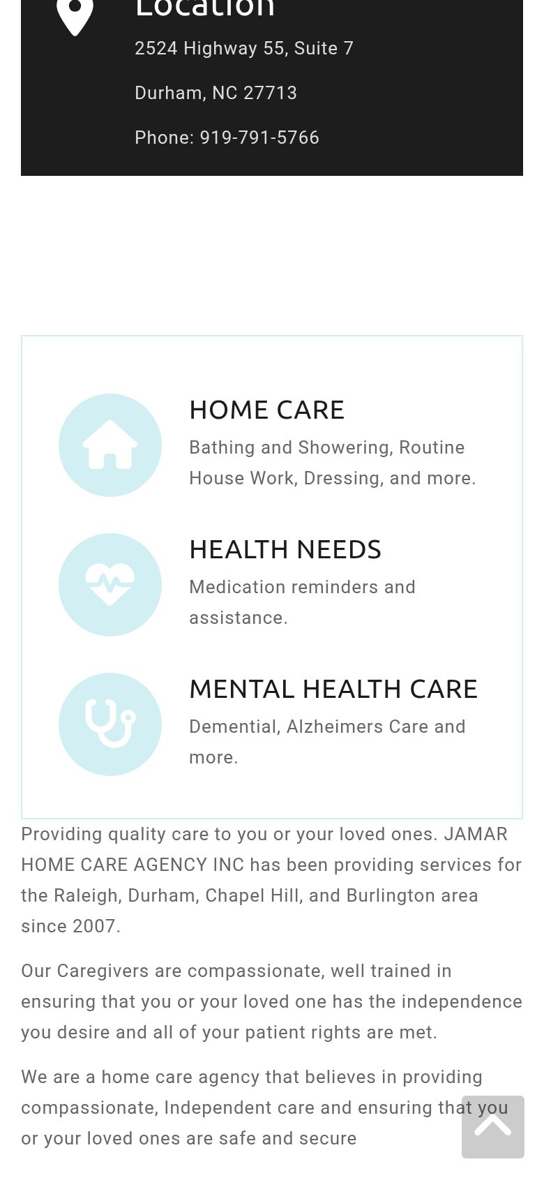 Jamar Home Care on mobile