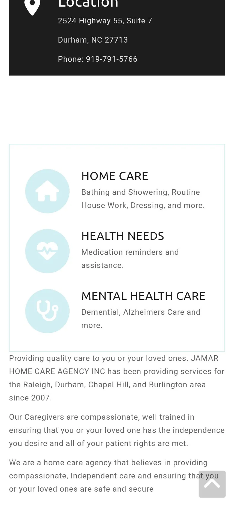 Jamar Home Care on mobile