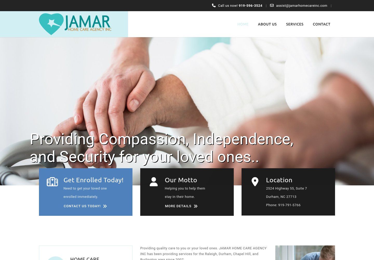 Jamar Home Care website