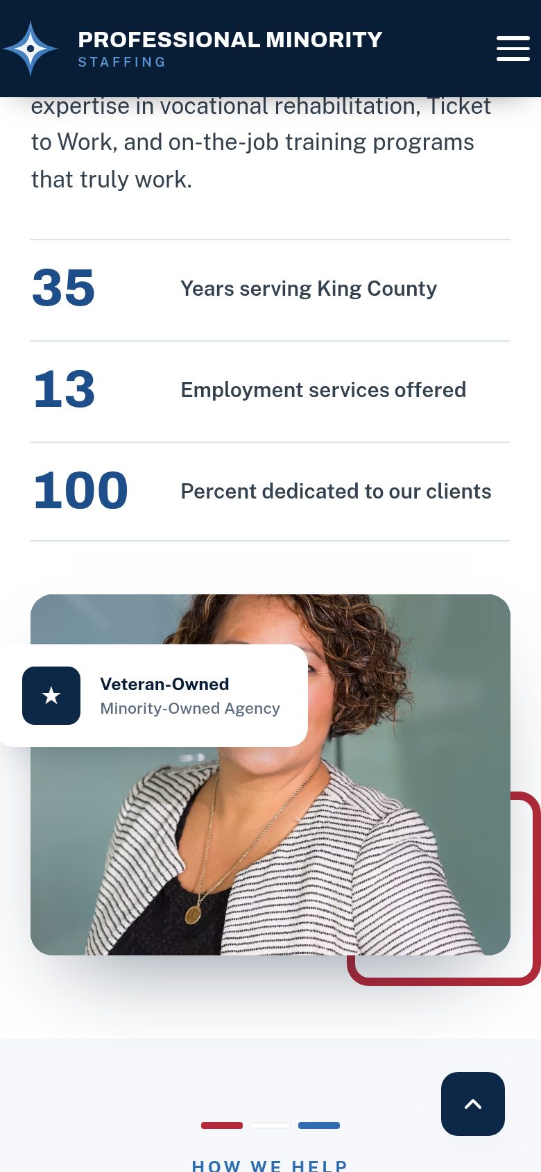 Professional Minority Staffing on mobile