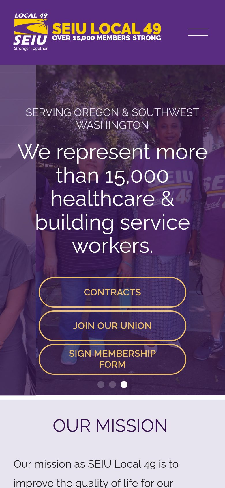 SEIU Locals on a phone