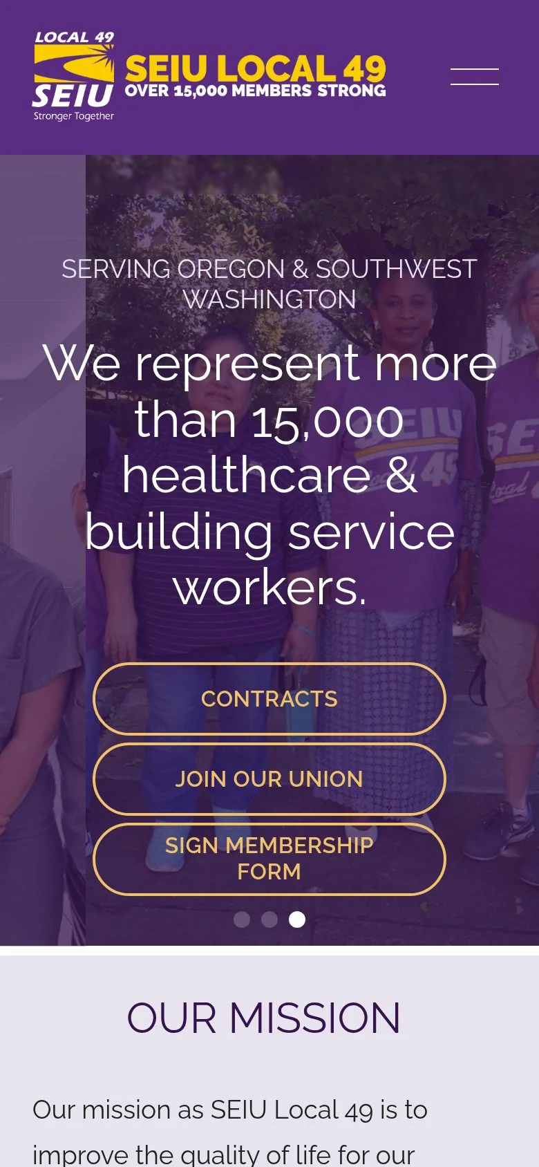 SEIU Locals on a phone