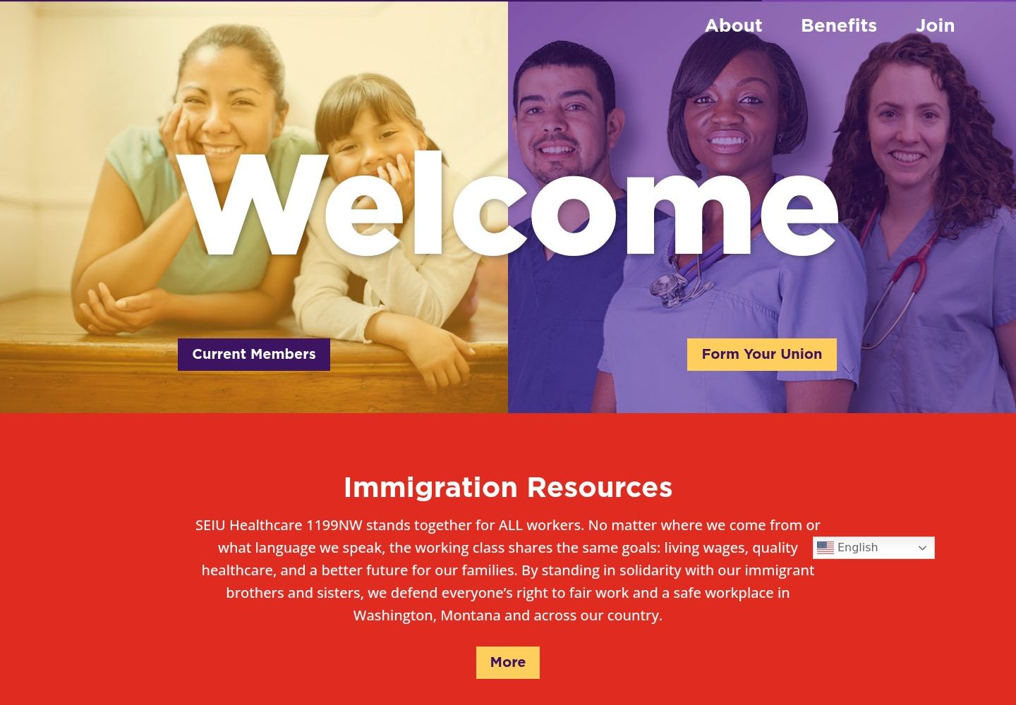 SEIU Locals website