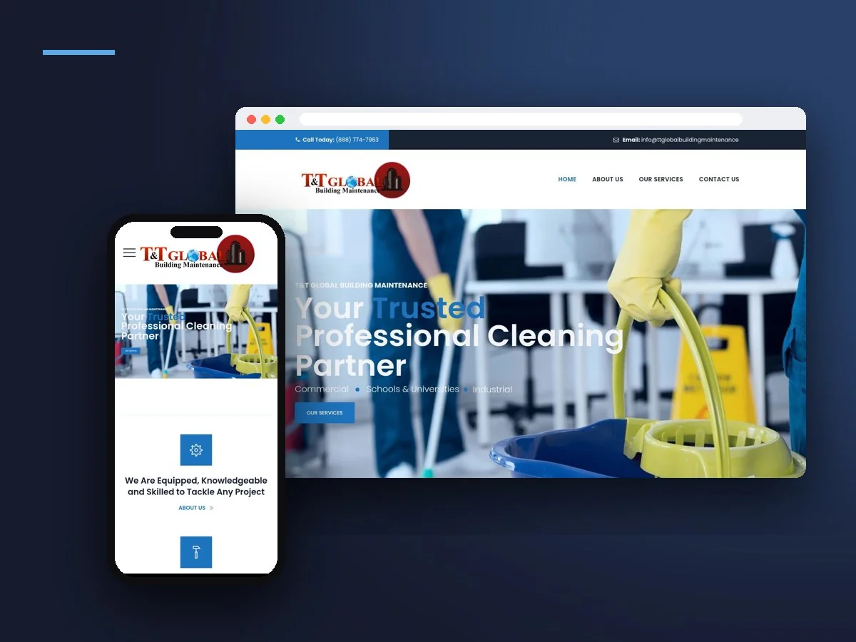 T&T Global Building Maintenance website by Jet Black Design