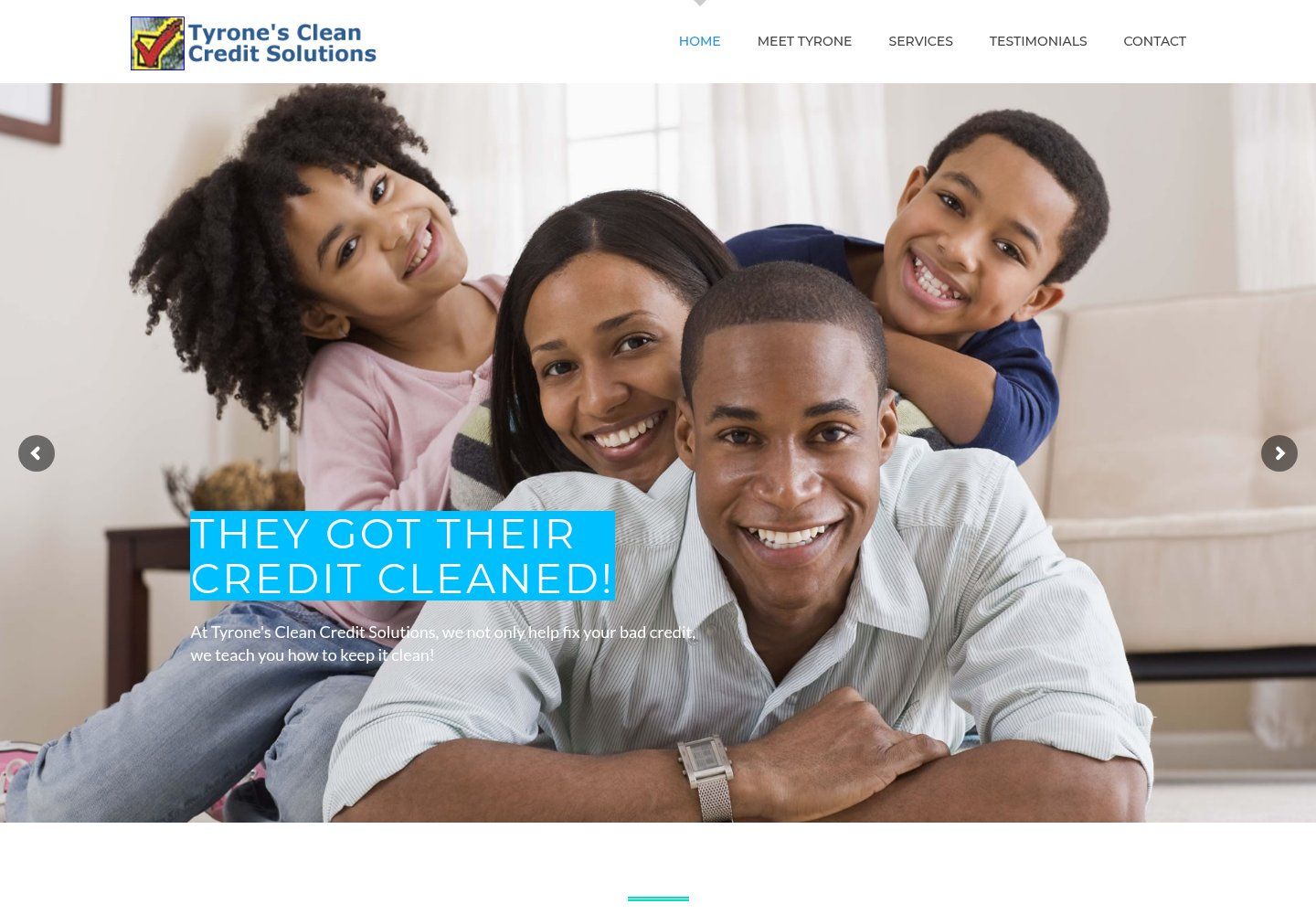 Tyrone's Clean Credit website