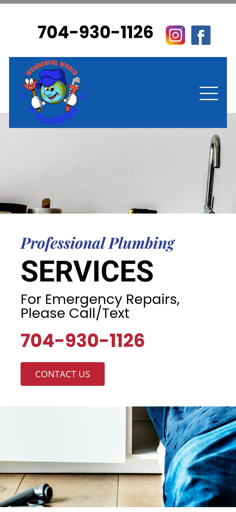 Wonderful World of Plumbing on a phone