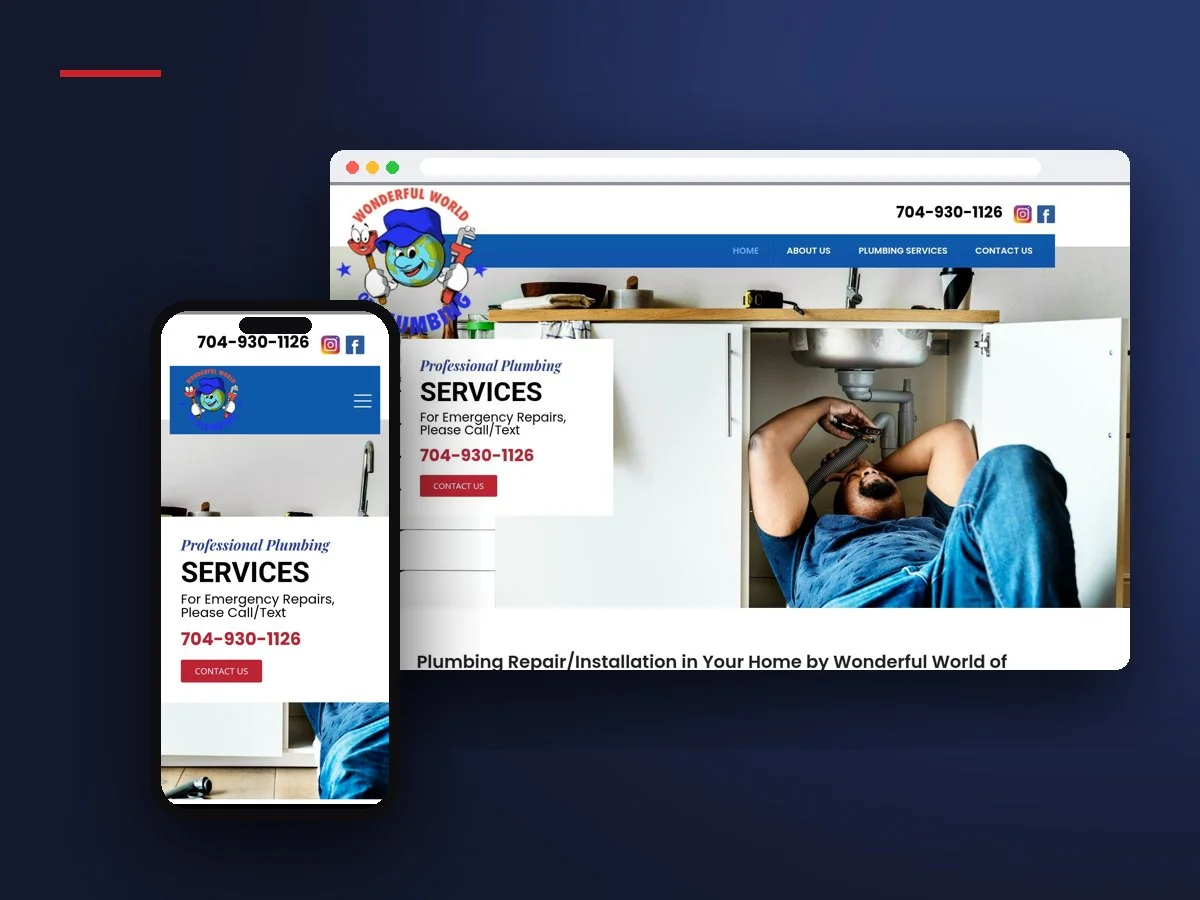 Wonderful World of Plumbing website by Jet Black Design